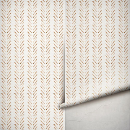 Bohème chic papier peint terracotta motif