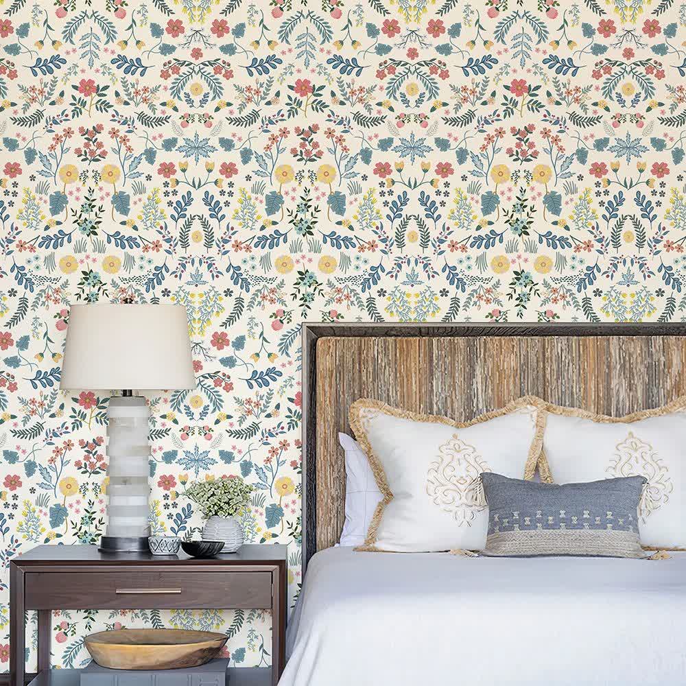 Chambre papier peint liberty decor mural