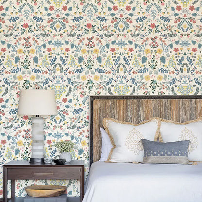 Chambre papier peint liberty decor mural
