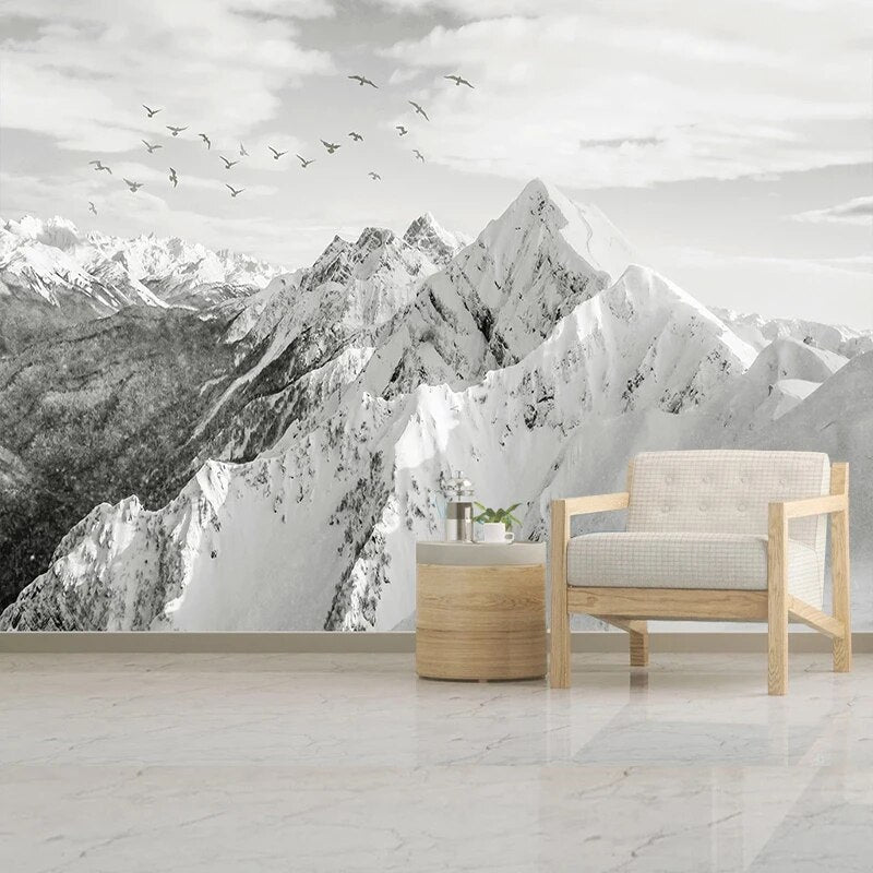 Papier Peint Nature Noir Et Blanc