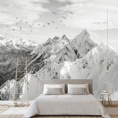 Papier Peint Nature Noir Et Blanc