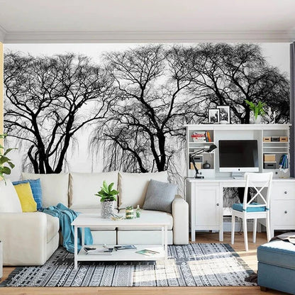 Papier Peint Noir Et Blanc Vegetal