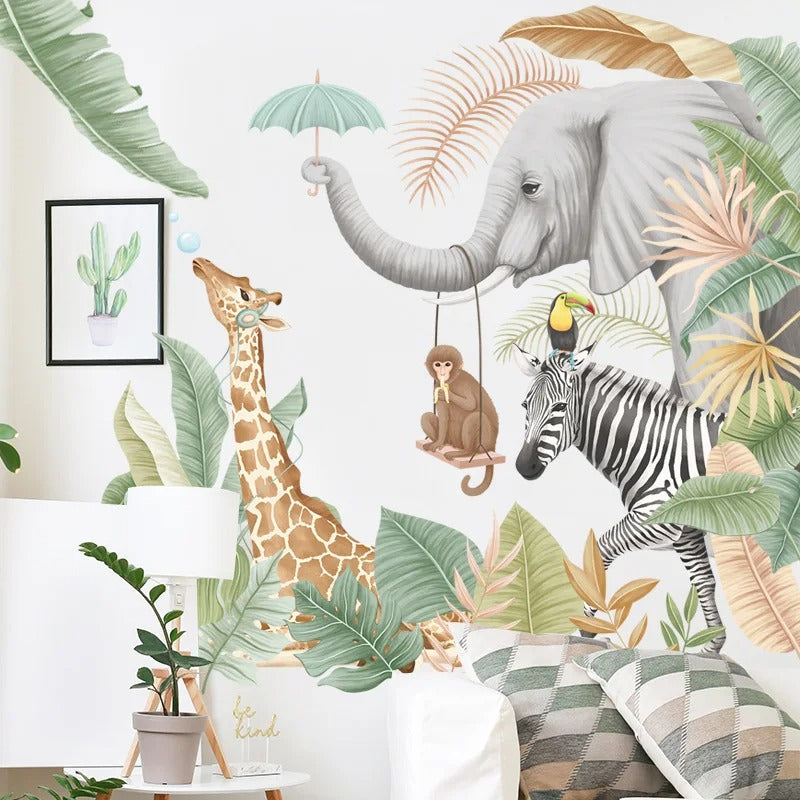 Jungle papier peint feuillage