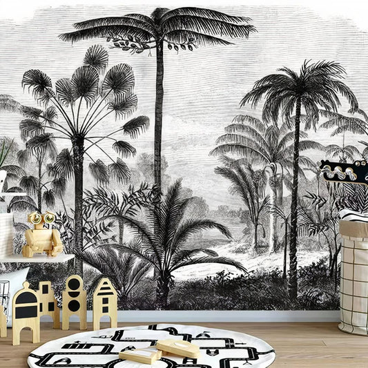 Papier Peint Savane Noir Et Blanc