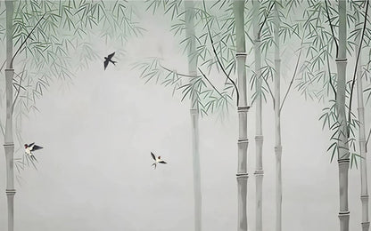 Papier peint bambou zen motifs