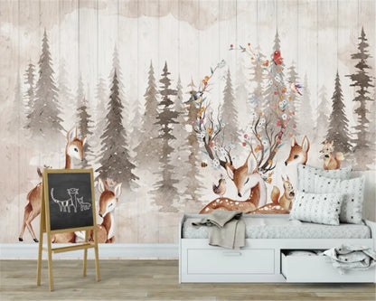 Papier Peint Biche Foret