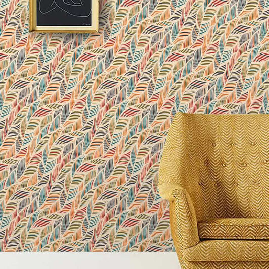 Papier peint plumes de paon