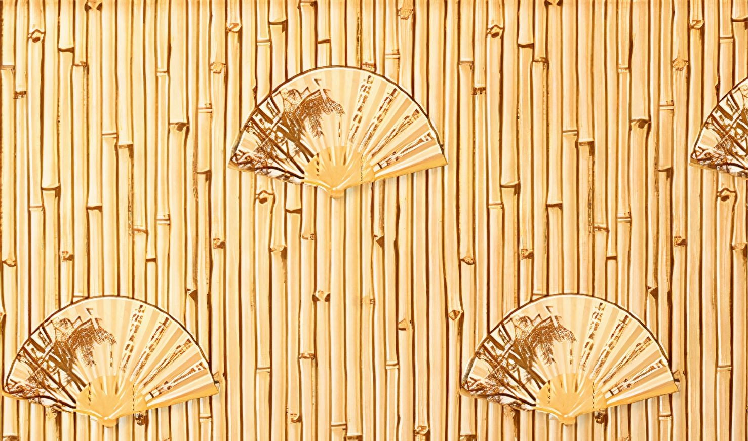 Papier Peint Eventail Japonais motif