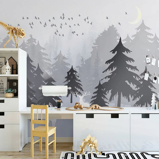 Papier Peint Foret Dessin