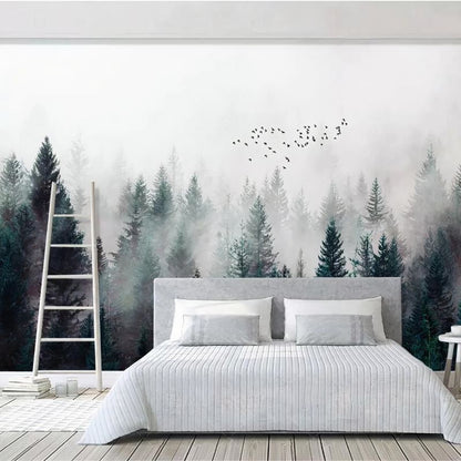 Papier Peint Foret Oiseaux