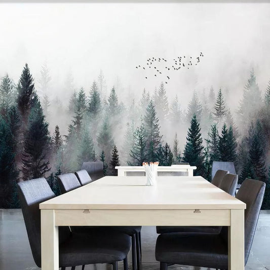 Papier Peint Foret Oiseaux