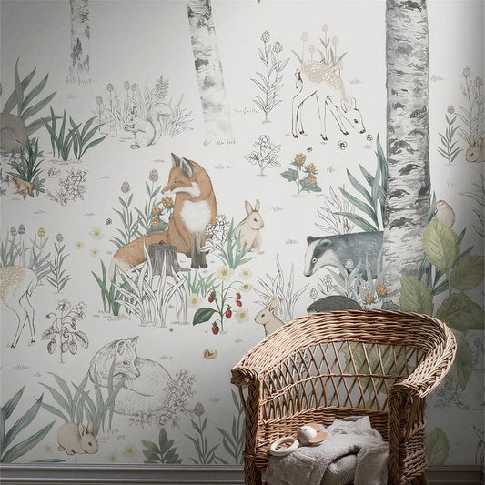 Papier Peint Foret Renard