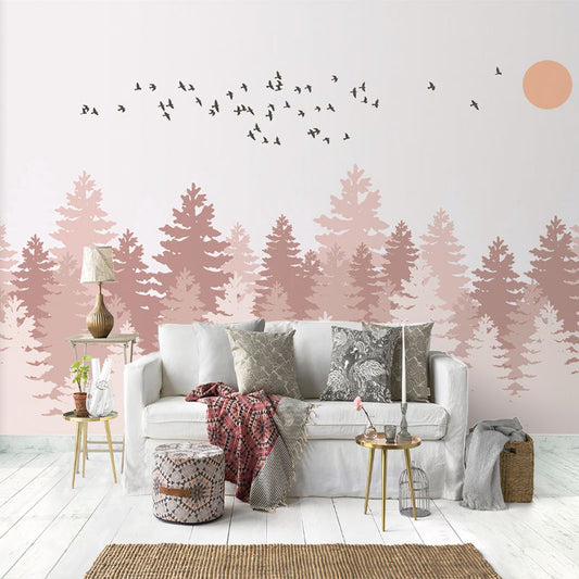 Papier Peint Foret Rose