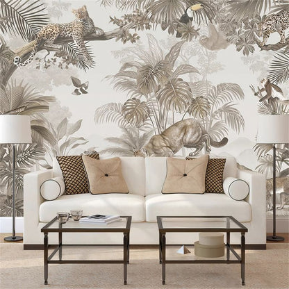 Papier Peint Jungle Marron