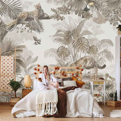 Papier Peint Jungle Marron