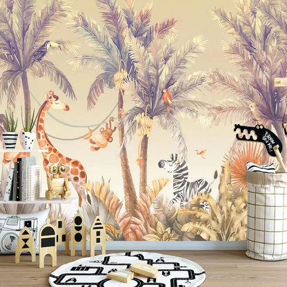 Papier Peint Jungle Orange