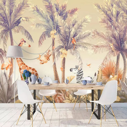 Papier Peint Jungle Orange