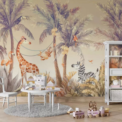 Papier Peint Jungle Orange