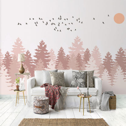Papier Peint Foret Rose