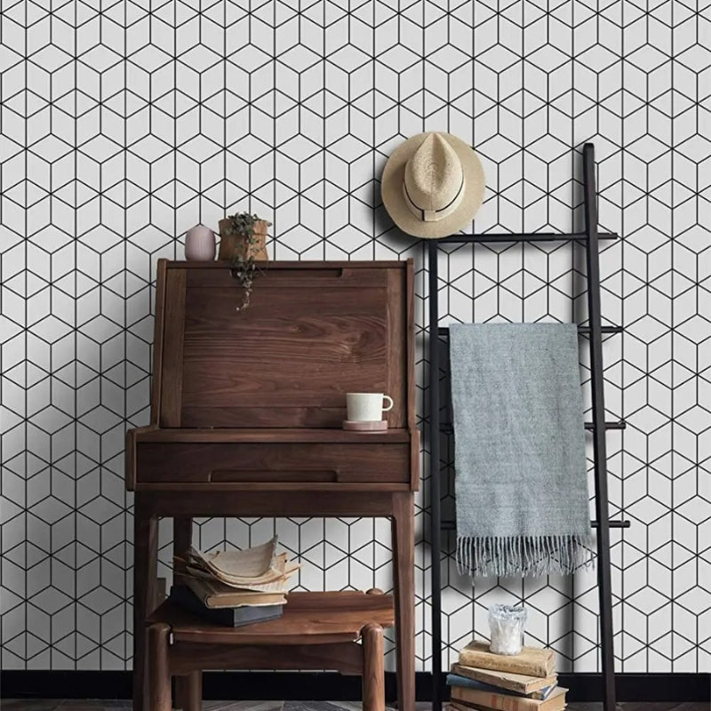 Papier Peint Géométrique Noir Et Blanc