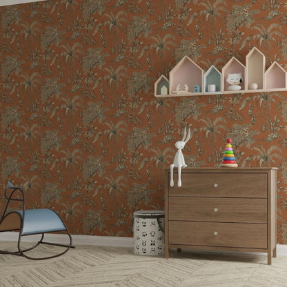 Papier Peint Jungle Terracotta