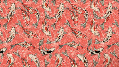Papier Peint Poisson Japonais salon