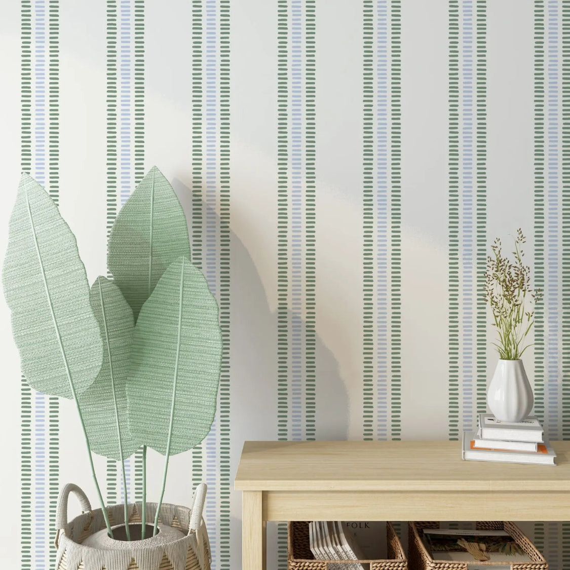 Papier peint a rayure chic tapisserie murale