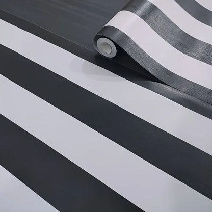 Papier peint a rayure diagonales noir et blanc
