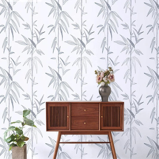 Papier peint bambou noir et blanc deco