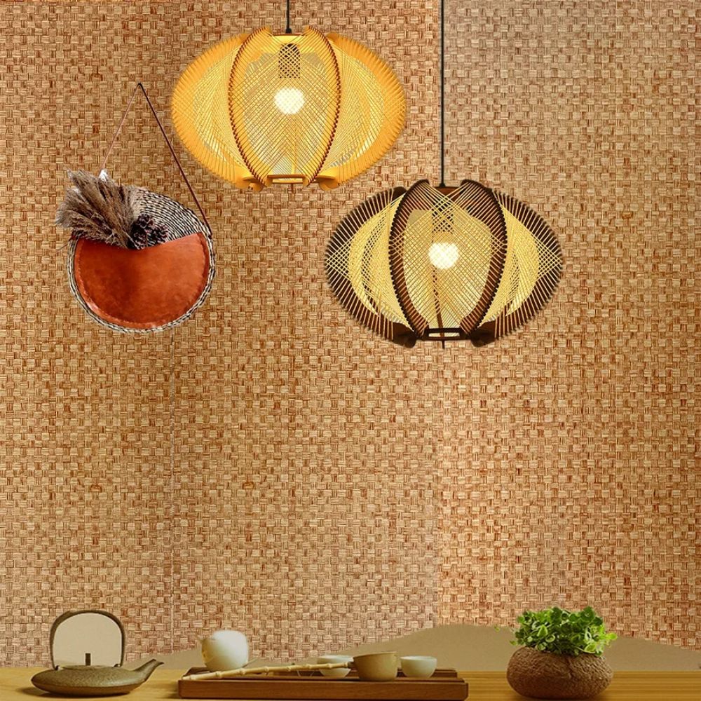 Papier peint bambou tresse deco mural