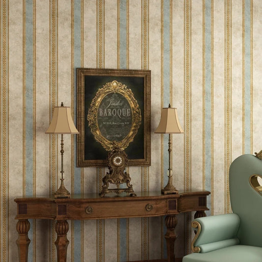 Papier peint baroque rayures