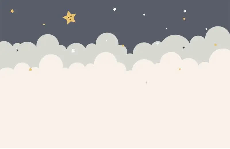Papier peint bebe nuage
