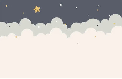 Papier peint bebe nuage motif