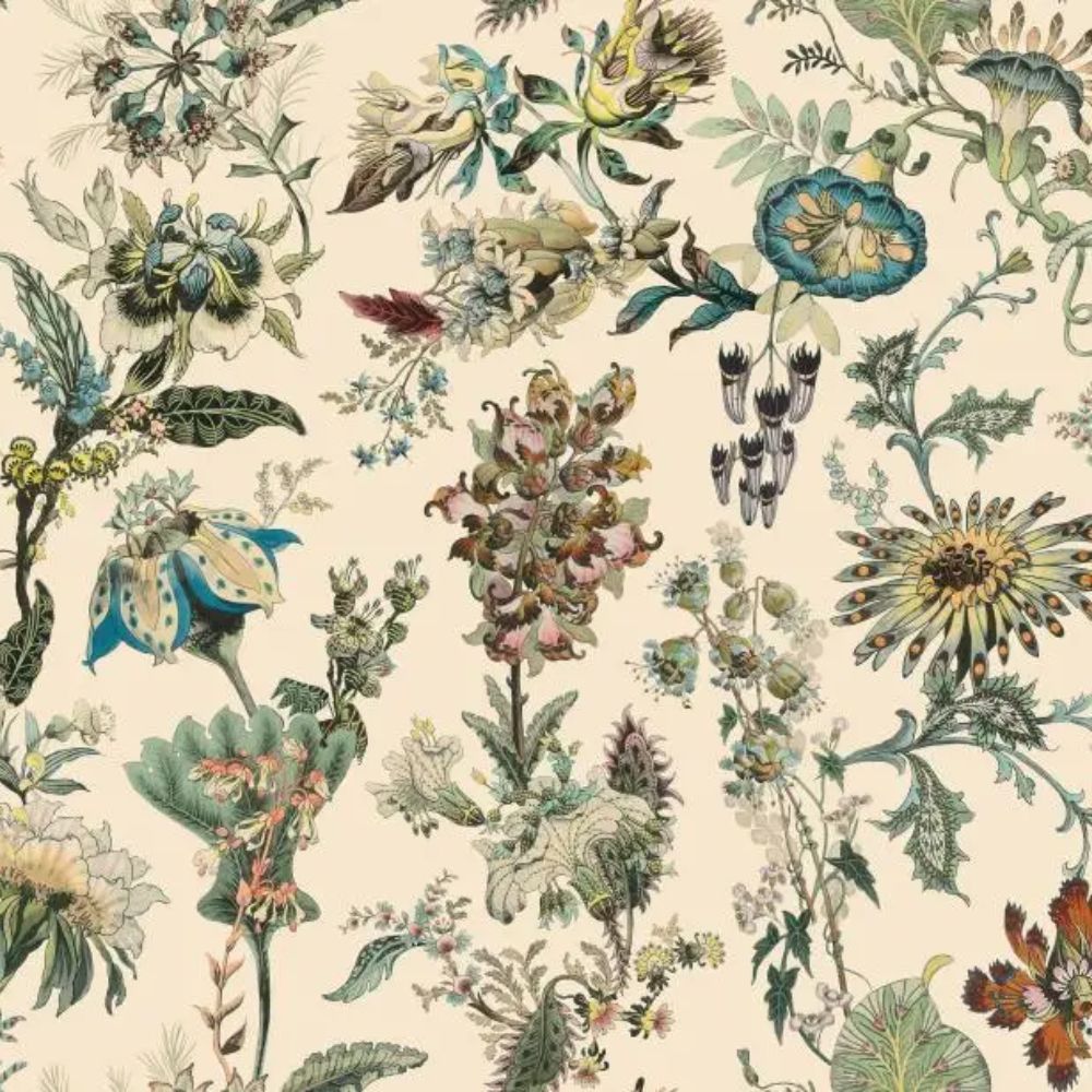 Papier peint botanique ancien motif