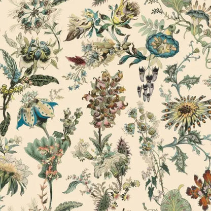 Papier peint botanique ancien motif