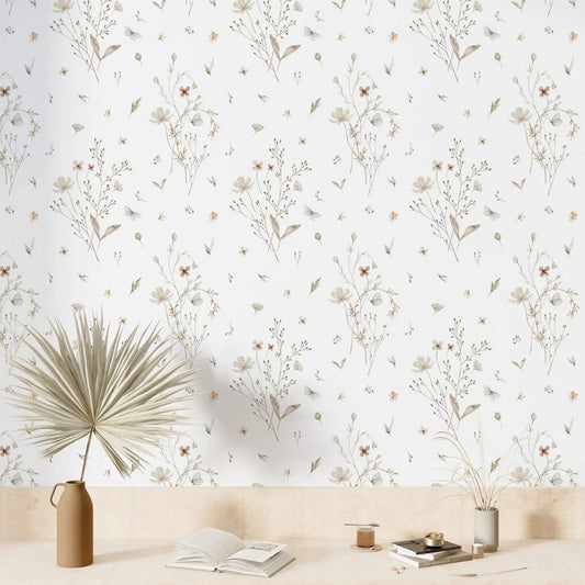 Papier peint dentelle florale fond