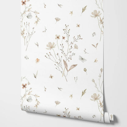Papier peint dentelle florale motif