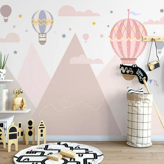 Papier peint enfant montgolfiere