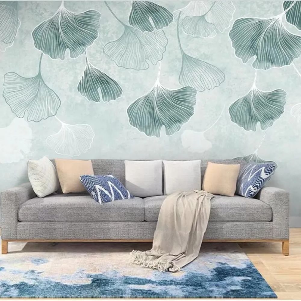 Papier peint feuille de ginkgo
