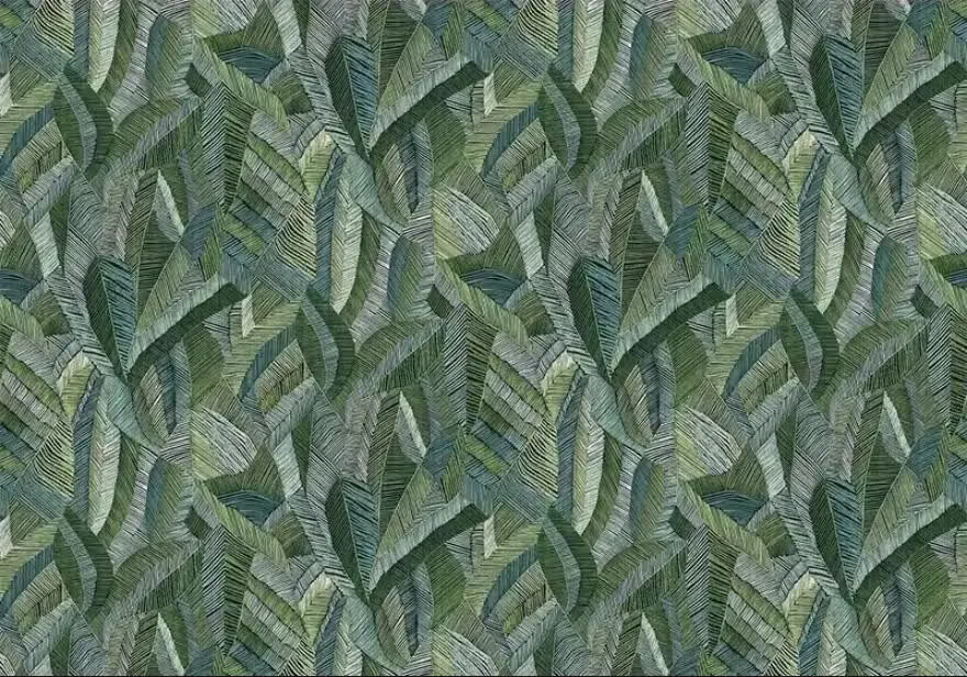Papier peint feuilles de bananier motif