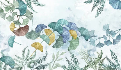 Papier peint ginkgo intissee motif