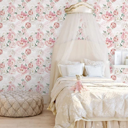 Papier peint grosses fleurs pour enfant