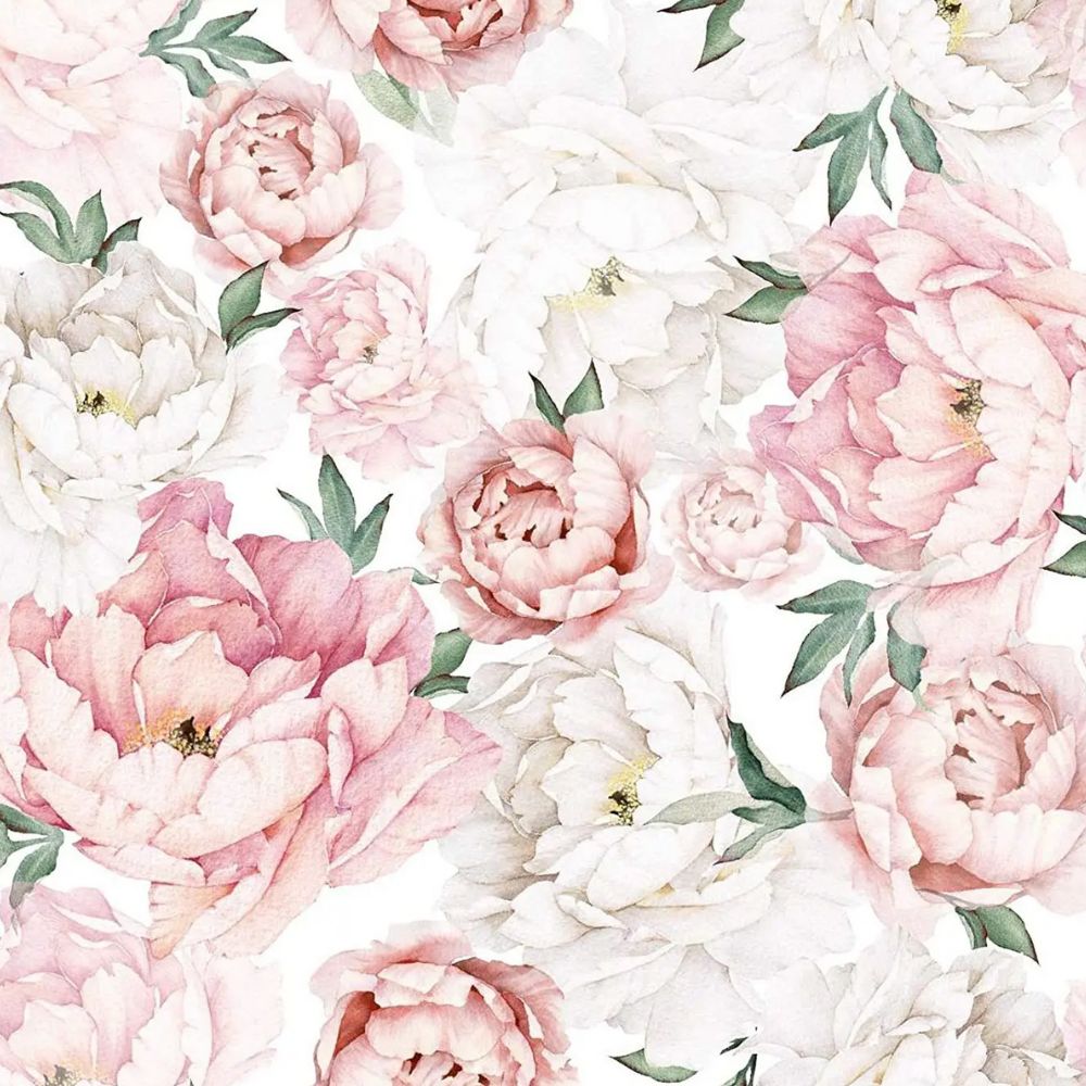 Papier peint grosses fleurs pour enfant motif