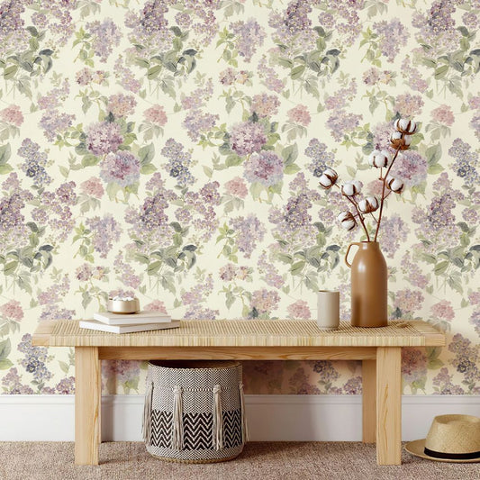 Papier peint grosses fleurs vintage 