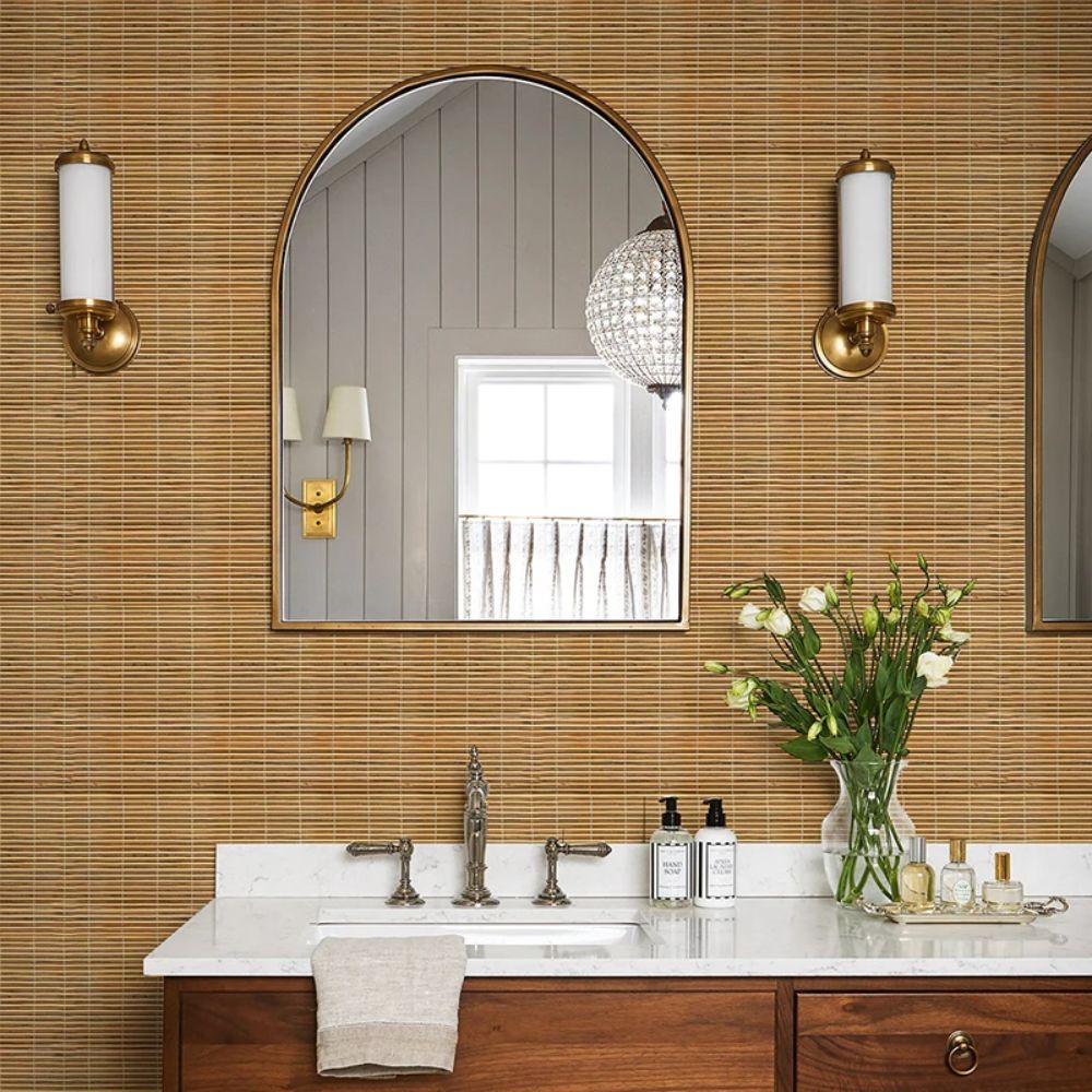 Papier peint imitation bambou deco mural