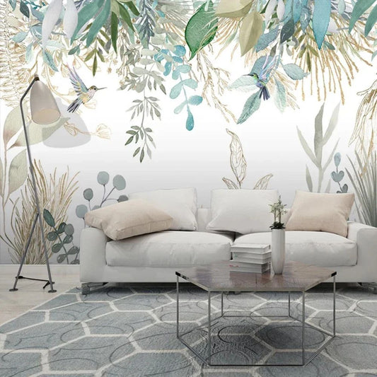 Papier peint jungle colibri