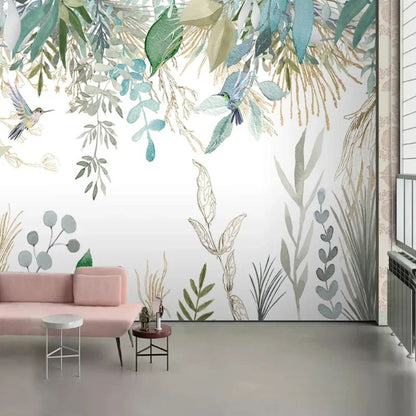 Papier peint jungle colibri deco mural