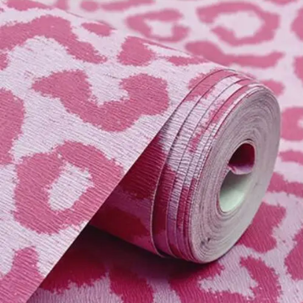 Papier peint léopard rose