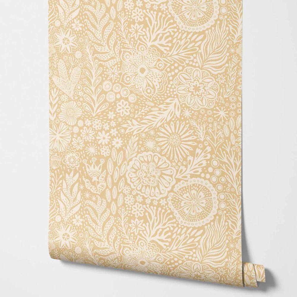 Papier peint liberty beige motif