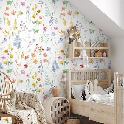 Papier peint liberty fleur bebe